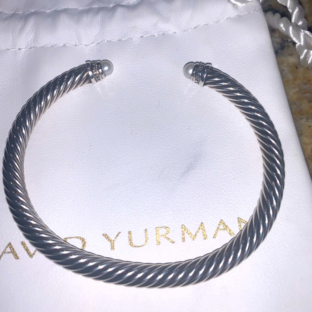 David Yurman 5mm Pearl and Diamonds Bracelet